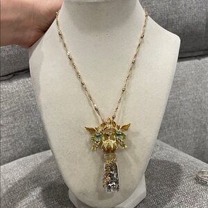 Vintage Rare Kirks Folly Angel Folly Dust Necklace Pin Retired w/ Box